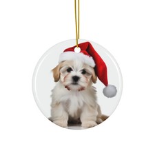 Pumik Puppy - Ceramic Christmas Ornament - Printed in USA