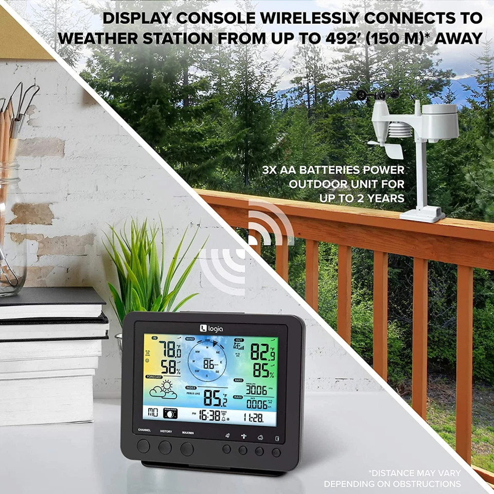 Logia 5-in-1 Wi-Fi Weather Station | Indoor/Outdoor Remote Monitoring System... - Image 2 of 4