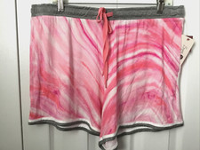 SECRET TREASURES MIX & MATCH Abstract Pink Elastic Waist Shorts Sz L