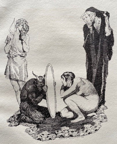 1928 NORMAN LINDSAY, SLANDER, ORIGINAL COLLOTYPE 1/550 FREE EXPRESS AUST