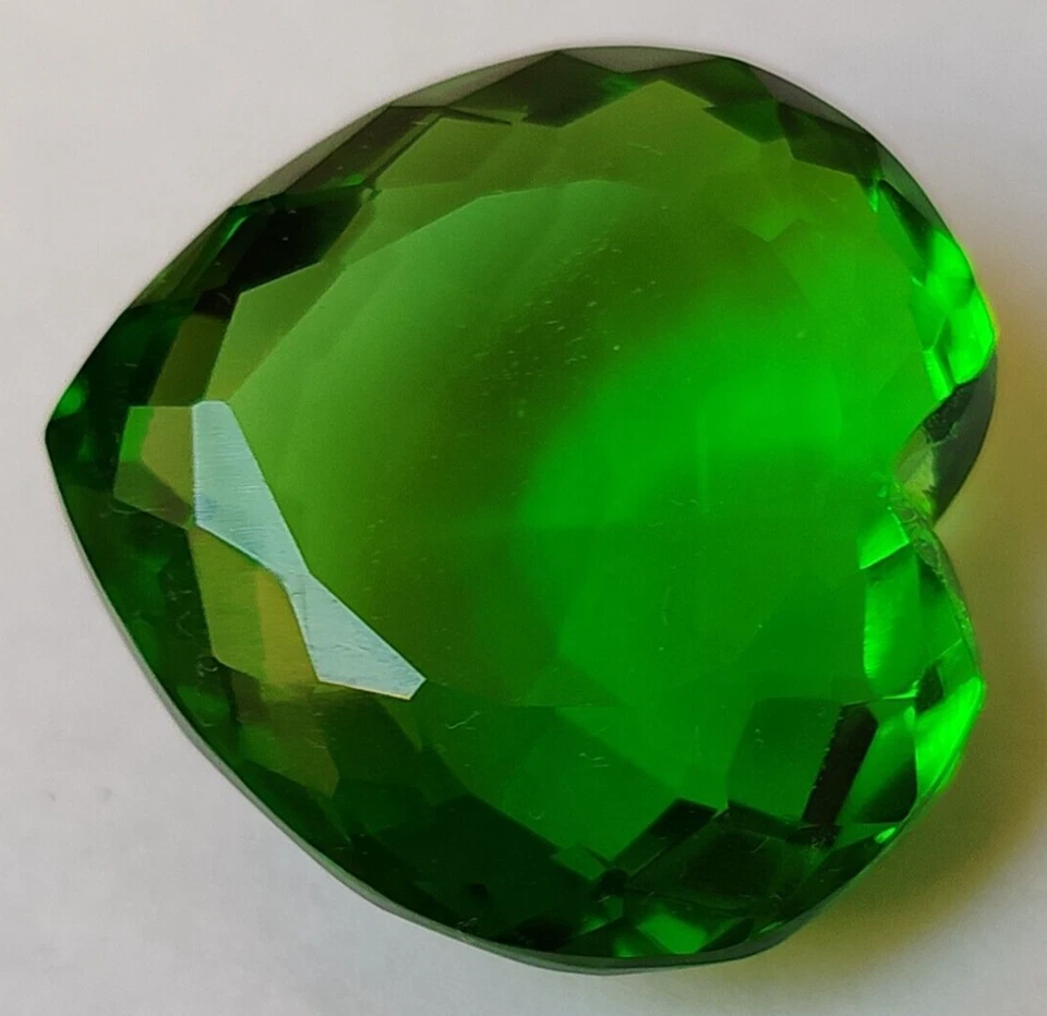 Large Green Peridot 75.30 Ct. Translucent Heart Cut Loose Gemstone @Best Price - Image 3 of 4