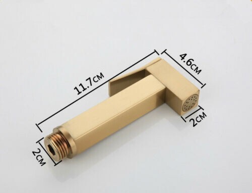 Bathroom Toilet Bidet Tap Kit Brushed Gold Wall Mounted Bidet Sprayer Shower - Picture 6 of 13