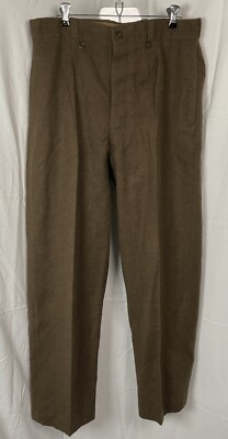 Vintage 40s US Army Wool Field Trousers 34 UCW 1-55 Fly Button | eBay