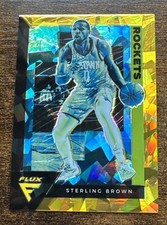 2020-21 Panini Flux Sterling Brown Gold Cracked Ice Prizm /10 Rockets 1/1 SSP