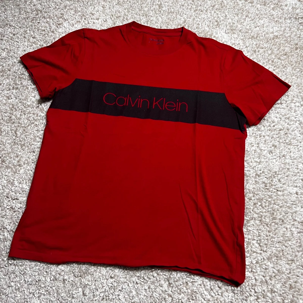 Calvin klein sales red t shirt