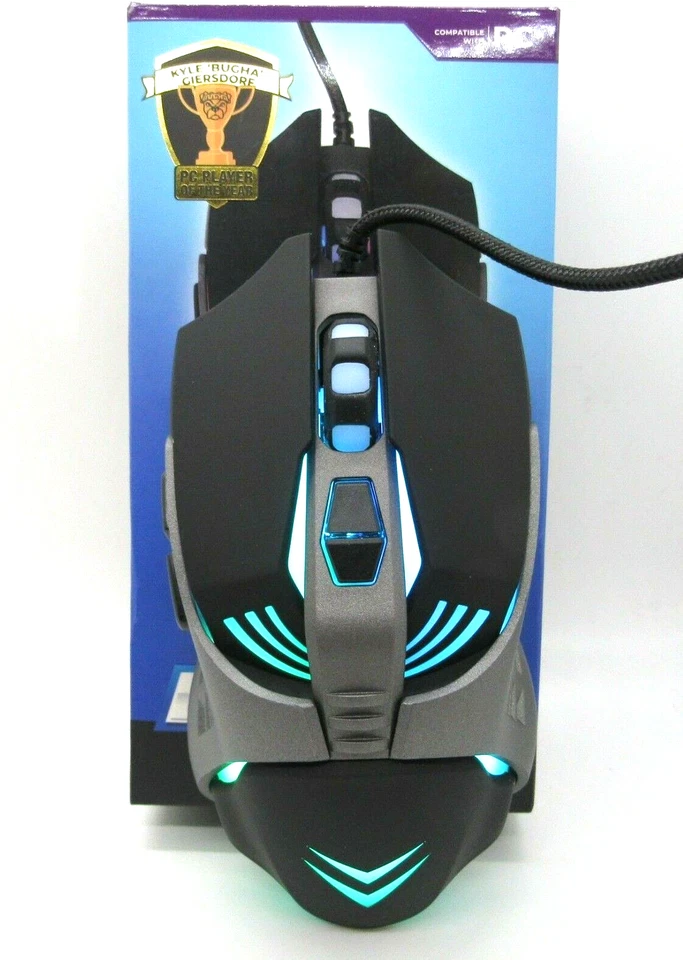 LED Gaming Mouse for PC 7 KEY 7200 DPI USB Wired BUGHA - New Sealed - Image 2 of 4