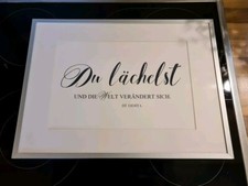 Sinn-/ Spruch-Bild Buddha *Du lächelst* IKEA Lomviken Bilder-Rahmen Passepartout