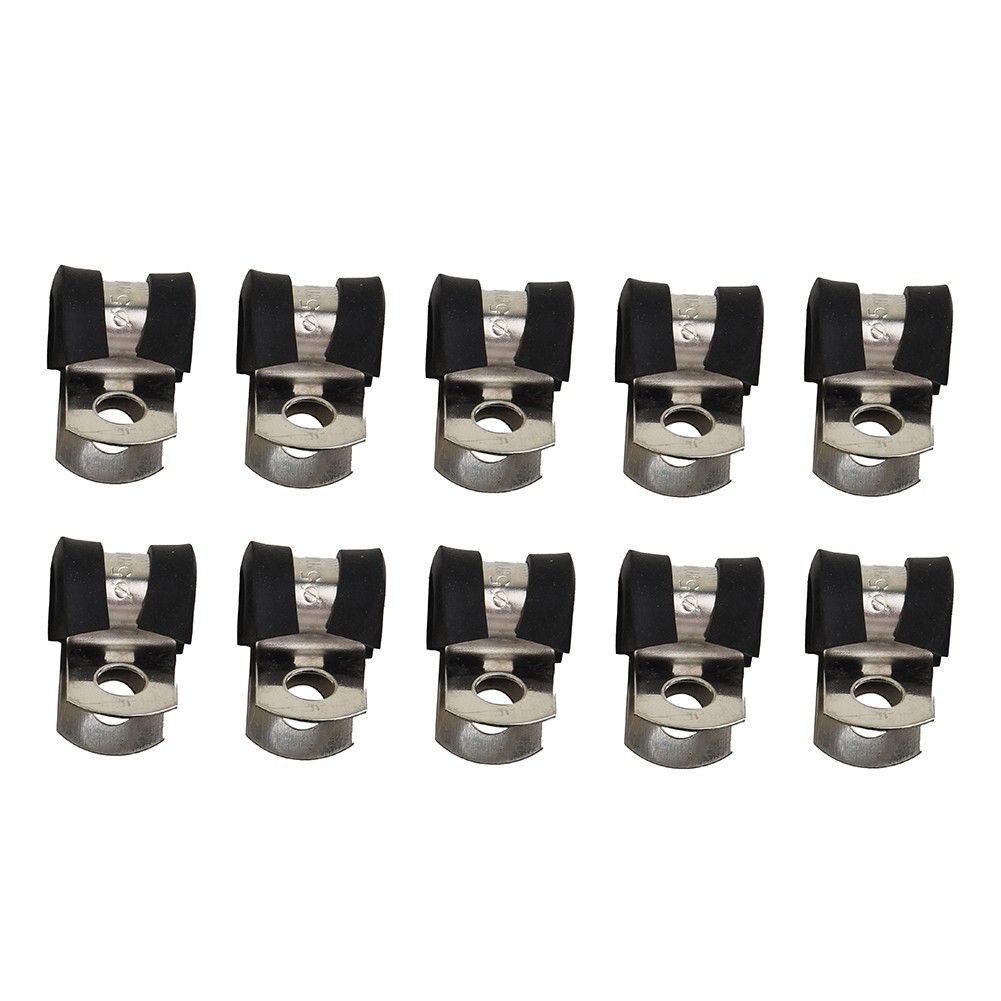 5x Edelstahl P-Clips Mit Gummi – Schlauch-/Rohrschellen, Schwingungsgedämpft, Premium-Qualität