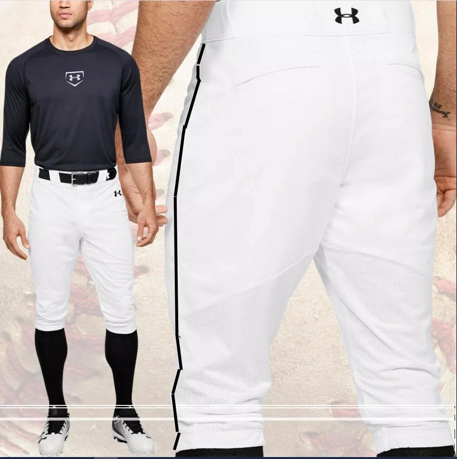 Under Armour Men's Ace Knicker Baseball Softball pant w/black/red/black  piping