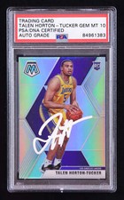 Talen Horton-Tucker Signed 2019-20 Panini Mosaic Silver #215 RC (PSA | Auto 10)