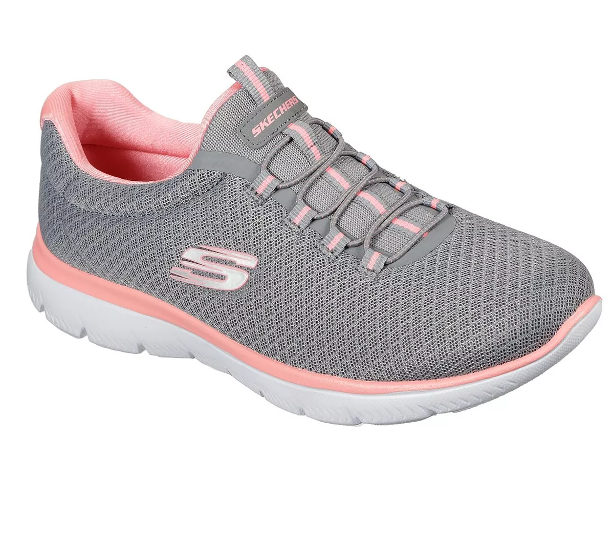 Skechers SUMMITS Damen Fitnessschuhe Sneaker Foam grau pink 12980GYPK | eBay