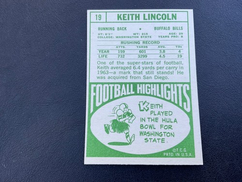 1968 TOPPS FOOTBALL CARDS #3-72 PICK CARDS YOU WANT - Picture 55 of 203