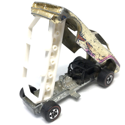 Hot Wheels Redline Top Eliminator Hemi Hauler 1969 Gold Chrome Made In Hong Kong