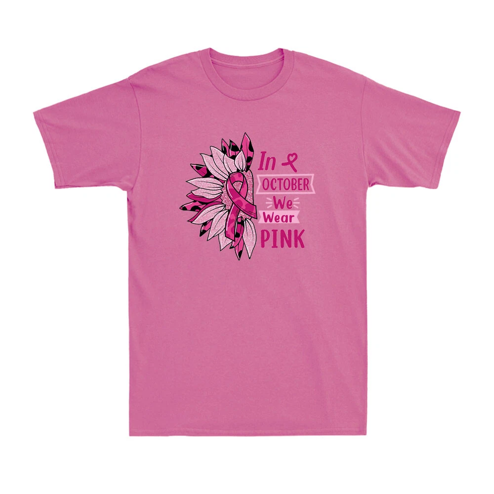In October We Wear Pink Breast Cancer Awareness Sunflower Novelty Gift T-Shirt
Opens in a new window
