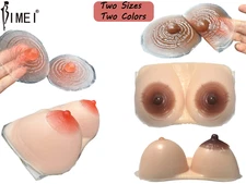 BIMEI Silicone Nipple Prosthetic Reusable for Breast Form Drag Queen Transgender