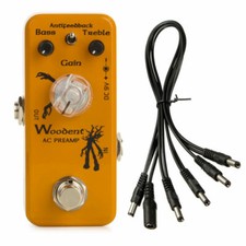 Movall MP-318 Woodent AC Preamp Mini Pedal + 5 Way PDC Power Quality Cable