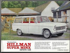 Hillman Super Minx Series III Estate 1964-1965 UK Single Sheet Brochure FAIR