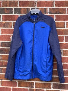 nike black and blue windbreaker