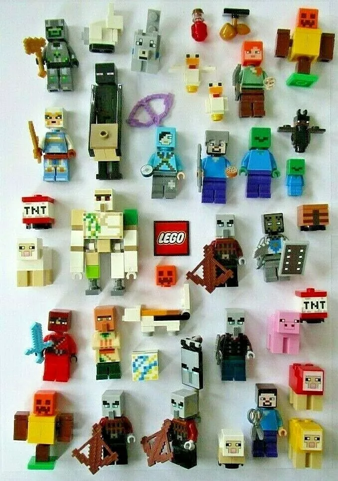 Lego Jogo Technic Minecraft Figura Brinquedos Personagens Steve Creeper  Zombie Enderman Blocos De Construção De Brinquedo Caçoa O Presente