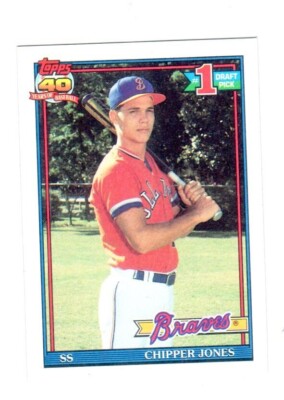 1991 Topps Baseball #333 Chipper Jones RC Rookie Braves HOF | eBay
