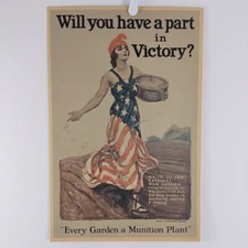 VTG '64 Repro US WWI "Will You Have A Part In Victory" Propaganda Poster 22 x 14