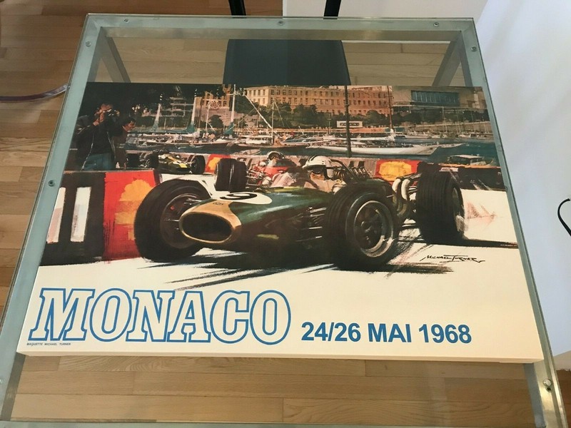 1968 Monaco Grand Prix Poster Art / Canvas