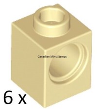 New Lego 10x White Technic, Brick 1 x 1 with Hole 6541