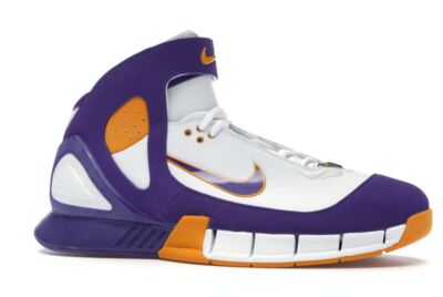 seltene Nike Air Zoom Huarache 2K5 'Lakers' Größe: UK 7 US 8 EUR 41 guter Zustand
