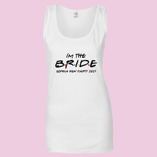 Personalised Friends Hen do Vest I do Crew Im the Bride Party Gift Female Outfit
