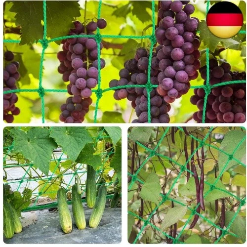 Ranknetz - Gurkennetz mit 50 Pflanzenbinder, Rankgitter für Gurken, - Bild 7 von 8