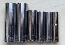 Craftsman Socket Lot 13mm-15mm 3/8Dr : 6mm-7mm-8mm-10mm-12mm 1/4Dr