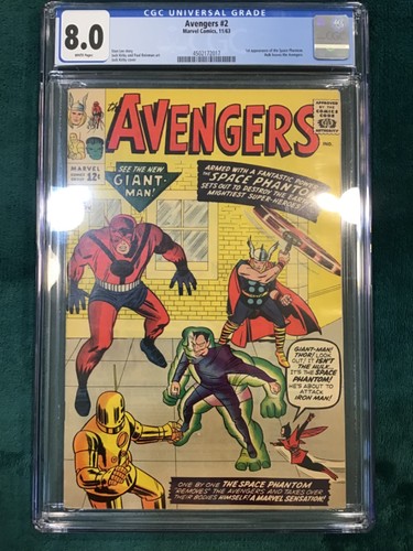 Avengers #2 Hulk Leaves the Avengers CGC 8.0 White Pages Silver Age Gem (1963)