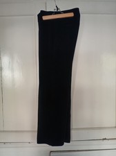 Rare Vintage CHANEL Uniform Jermyn Street Design Black Trousers Pants UK14/EUR42