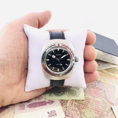 Seltene UdSSR Vostok Amphibia 18 Jewels Taucheruhr Qualitätszeichen...