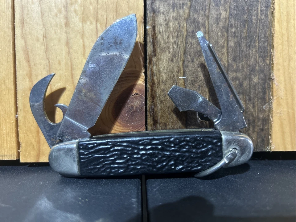 Vintage Imperial Kamp-King Multi Tool Pocket Knife Black Ireland - Image 4 of 4