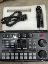 Live Sound Card for Stream Effect NEW Audio Mixer Microphone Voice Changer US