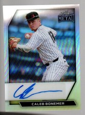 2026 Leaf Metal Base Autograph Prismatic Silver #BA-CB2 Caleb Bonemer 5/10