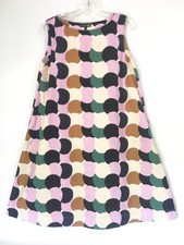 Marimekko Uniqlo Dress Womens Medium A Line Multicolor Circle Modern Sleeveless