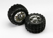 Traxxas 1/10 E-Revo  2 SS CHROME WHEELS  3.8" TALON TIRES  5174R
