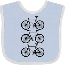 Inktastic Cycling Bicycle Silhouette Baby Bib Bike Biking Lover Green Commuting
