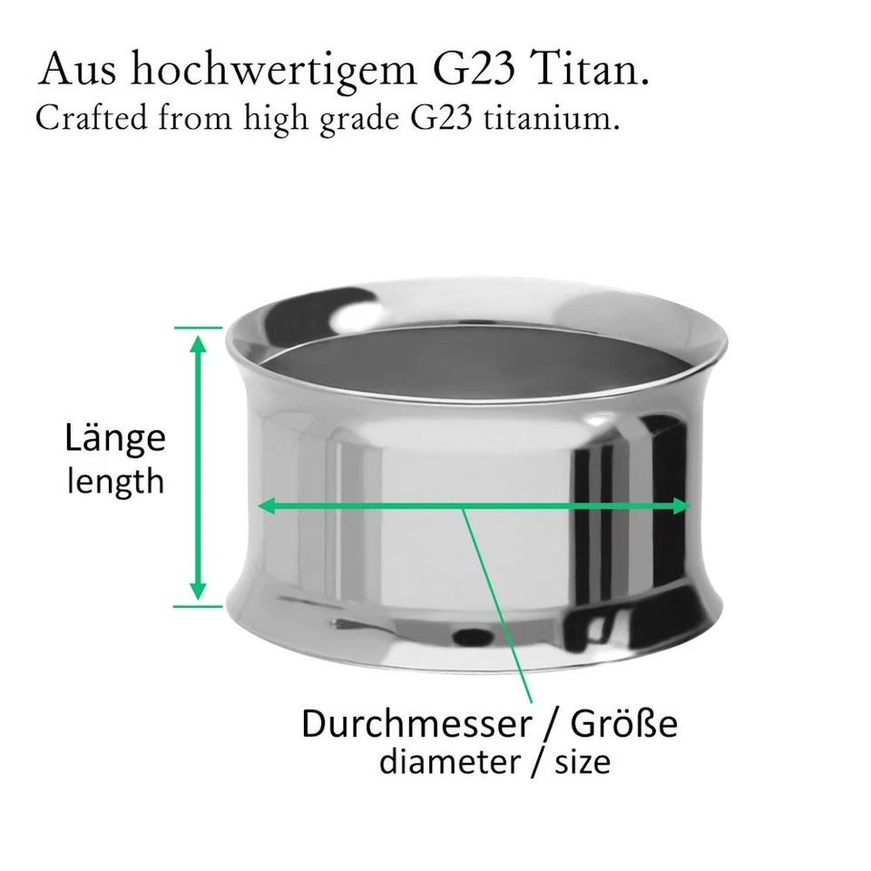 Treuheld® - Flesh Tunnel - Titan - Silber - Double Flared - 9 Größen (6618) - Bild 2 von 4