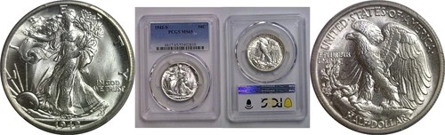 1942-S Walking Liberty Half Dollar   PCGS MS-65