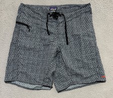 Patagonia Mens Wavefarer Drawstring Nylon Board Shorts Size 34 All Over Print