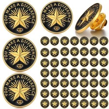 Ceenna 50 Pcs Employee of The Month Lapel Pin Bulk Star Recognition Appreciat...