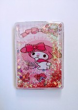 Sanrio My Melody Hello Kitty Pink Glitter Compact Mirror -flip Double Sided Case