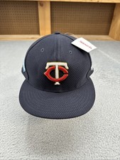 New Era 59Fifty Cap Minnesota Twins Blue On Field Home Fitted SZ 7 7/8 Hat NEW