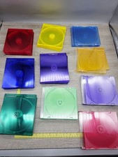 40 Ct, SLIM ASSORTED Color CD Jewel Cases Lot