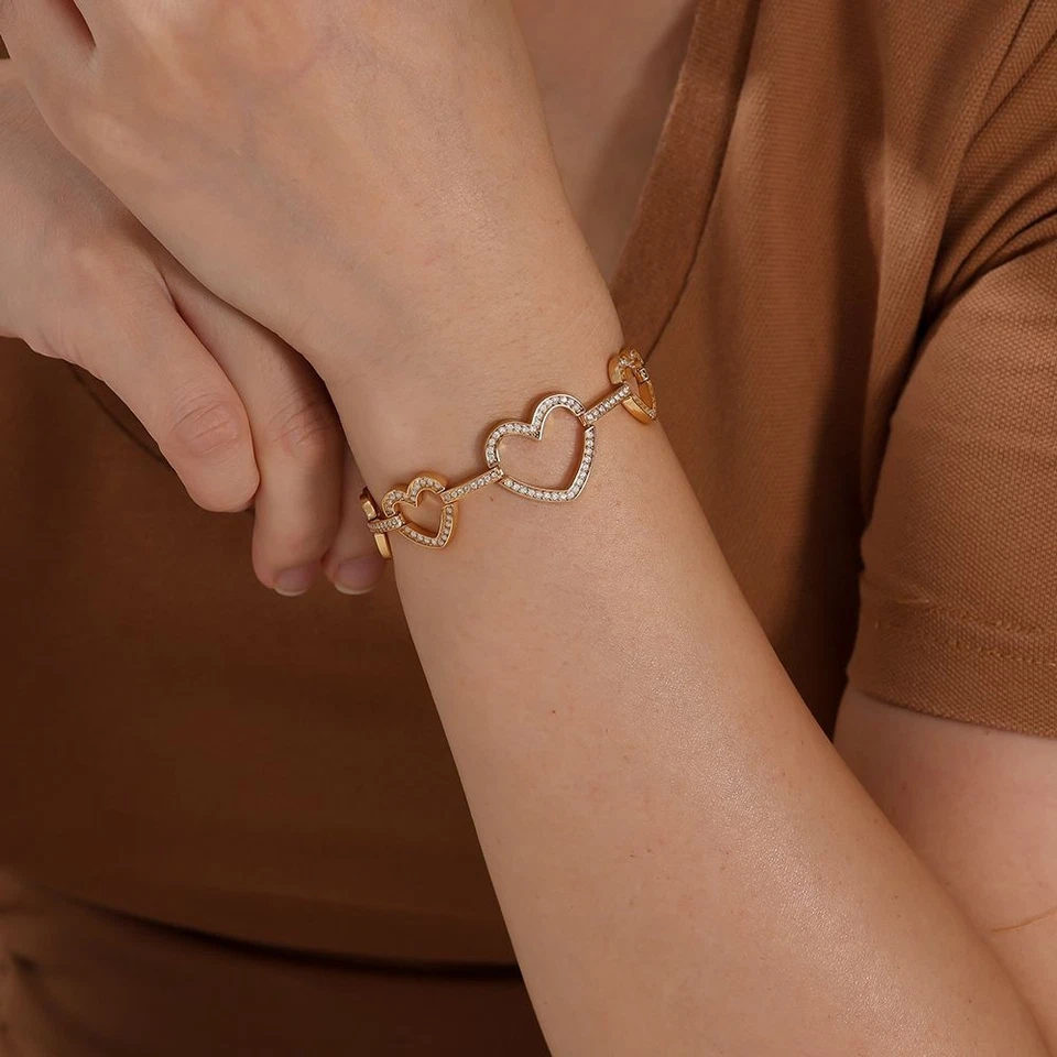 19cm Diamond Hearts Armkette - Bild 3 von 3