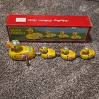 Schylling Duck Family Tin Wind-Up Toy Set with Box - Vintage Collectible