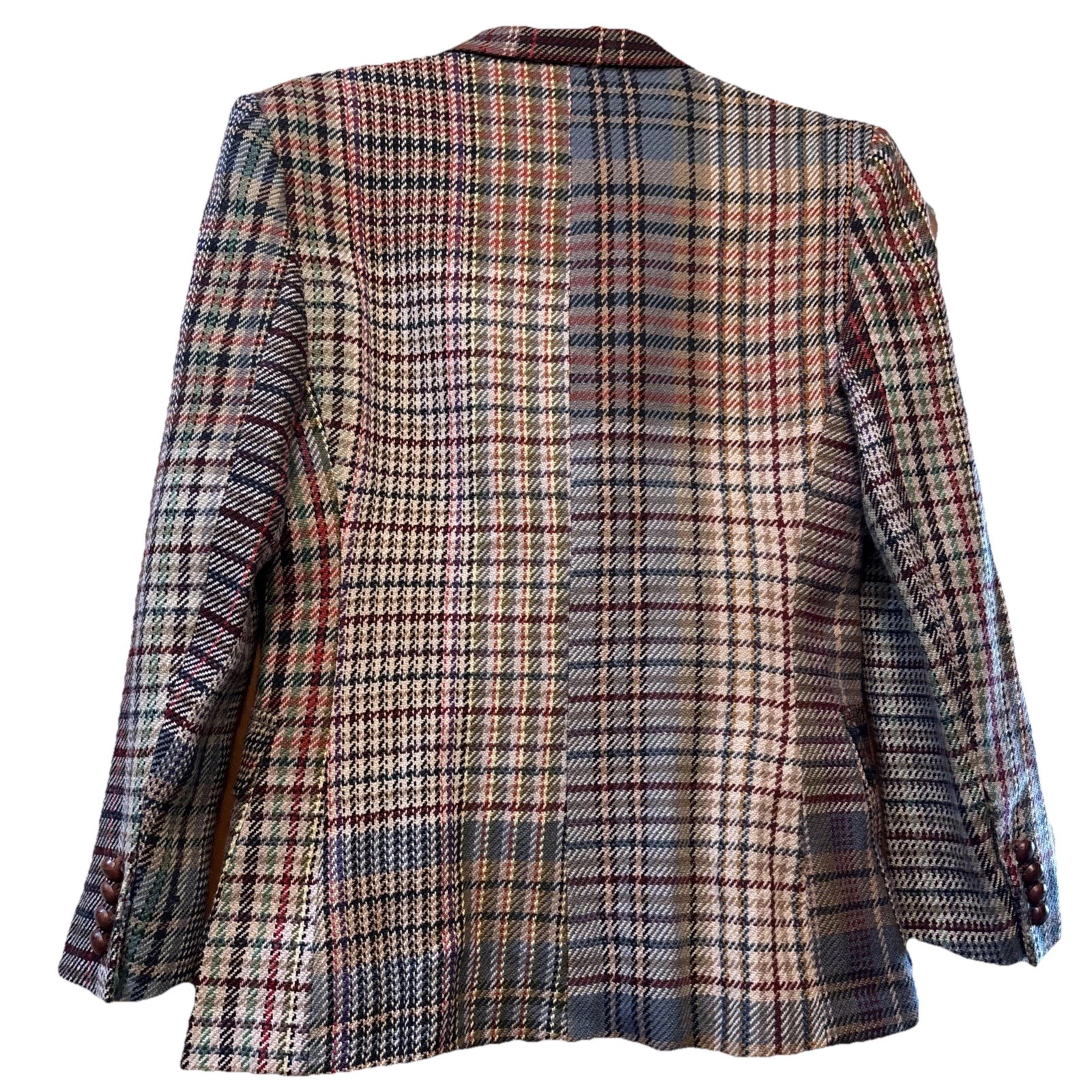 203 VTG Ralph Lauren Blue Label Patchwork Blazer Jacket Wool USA Rare 10 image 10